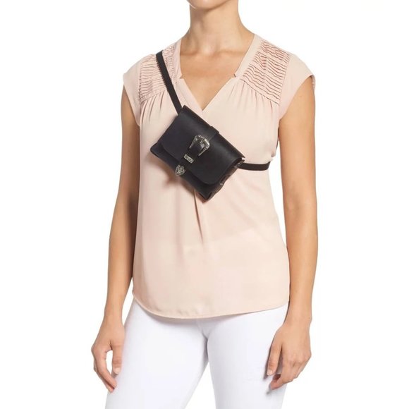 🎁 TREASURE & BOND Western Buckle Faux Leather Bel - Picture 2 of 10